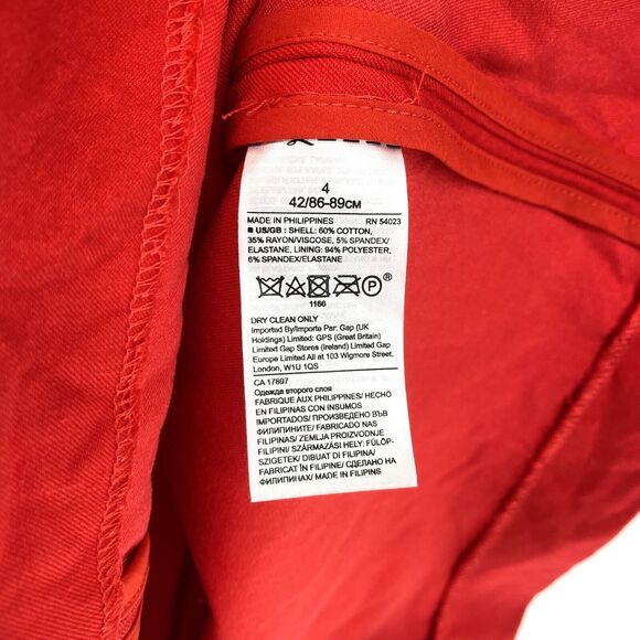 BANANA REPUBLIC Women 4 Dress Red Stretch Cami Sheath Cocktail Sleeveless NEW - Picture 4 of 8